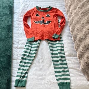 Hanna Andersson Orange and Green Kids Pajama Set